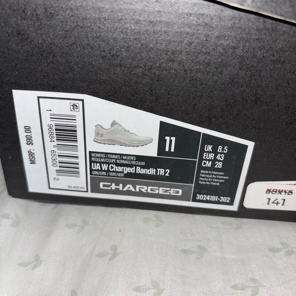 Under Armour Women's Charged Bandit TR 2 White Shoes